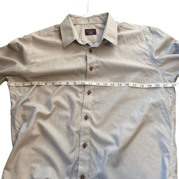 UNTUCKit Men's Cotton Button Front Wrinkle Free Button-up Shirt Gray Large - Picture 6 of 7